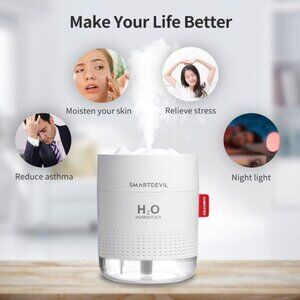 SmartDevil - Snow Mountain Humidifier, 500ml Desk Humidifiers, Whisper-Quiet